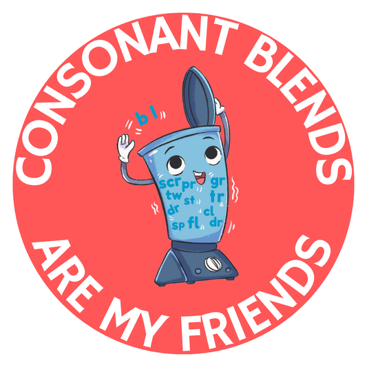Consonant Blends are My Friends Sticker Sheet (12 per sheet)