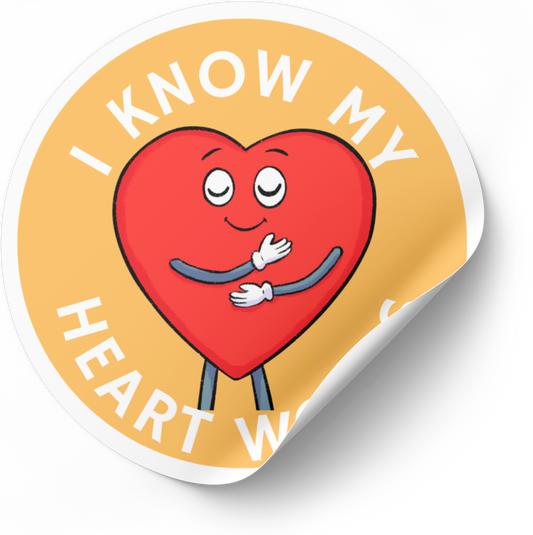 I Know My Heart Words Sticker Sheet (12 per sheet)