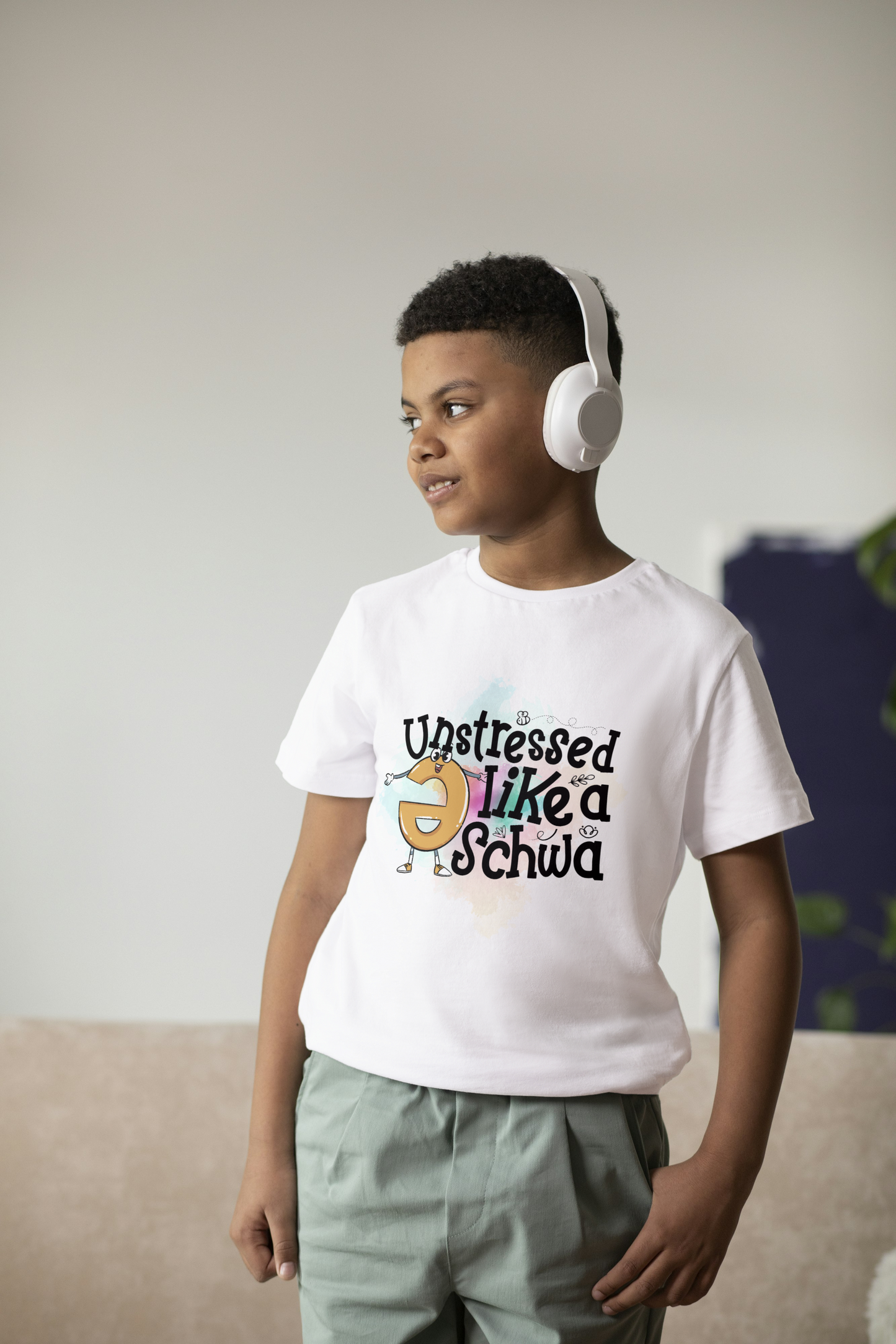 Unstressed Like A Schwa Youth Short Sleeve T-Shirt