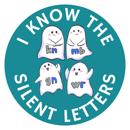 I Know the Silent Letters Sticker Sheet (12 per sheet)