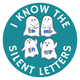 I Know the Silent Letters Sticker Sheet (12 per sheet)