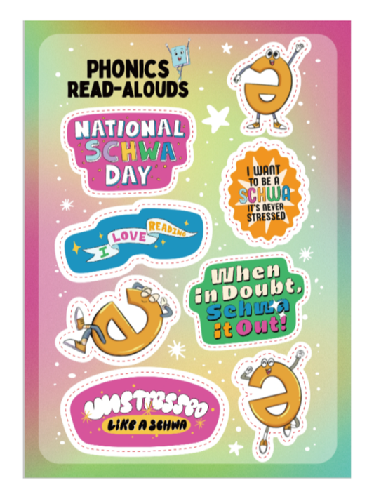 Phonics Celebration Sticker Pack ( 9 Sticker Sheets w/ 3 Designs)