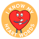 I Know My Heart Words Sticker Sheet (15 per sheet)