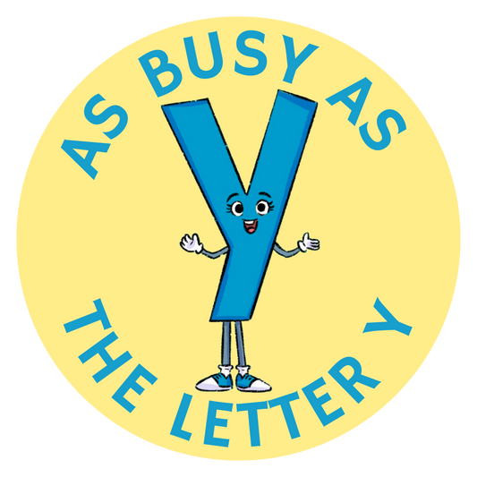 As Busy As the Letter Y Sticker Sheet (15 per sheet)