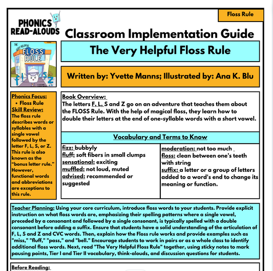 The Very Helpful Floss Rule Read-Aloud Guide