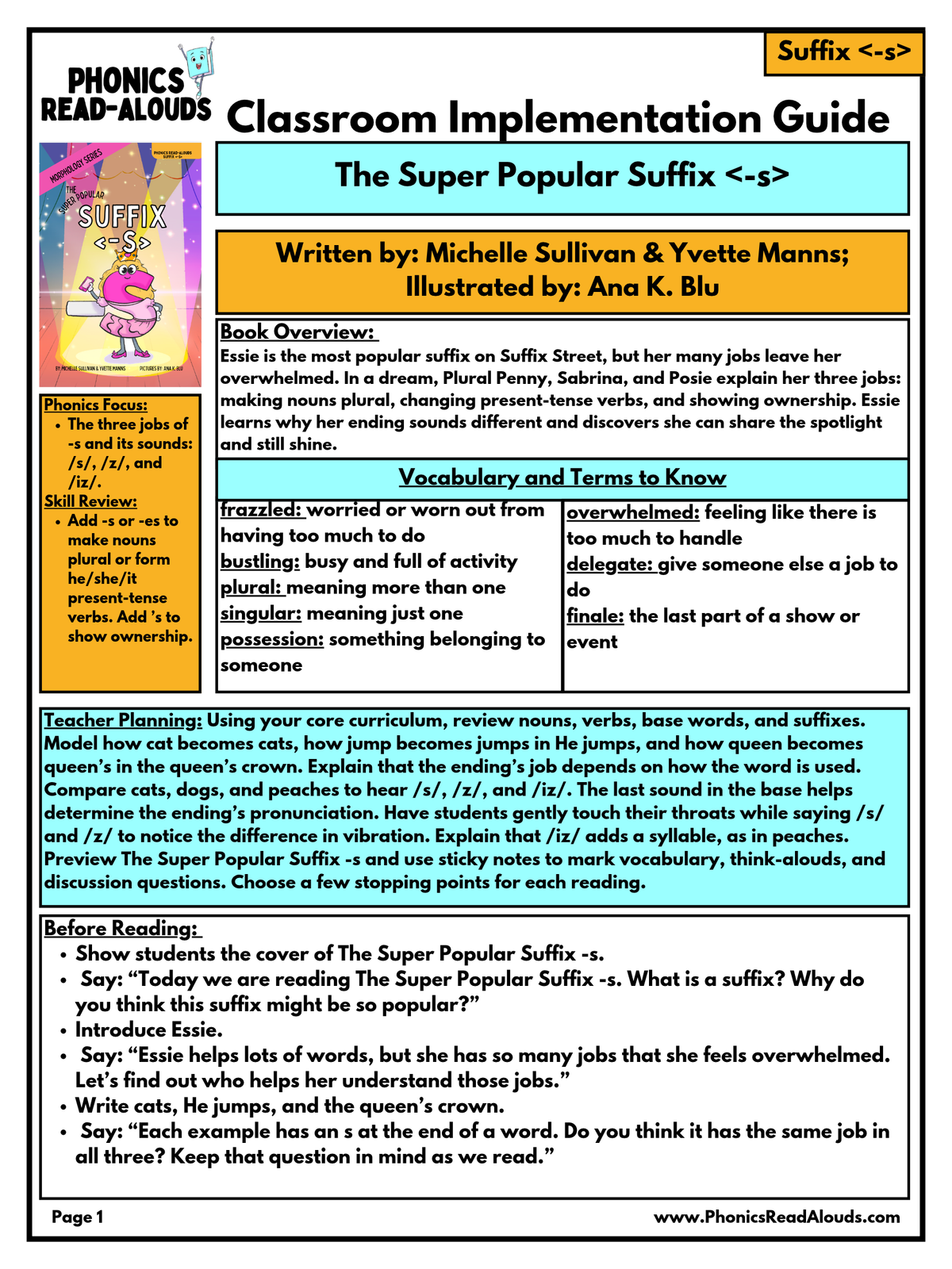 The Super Popular Suffix -s Read-Aloud Guide