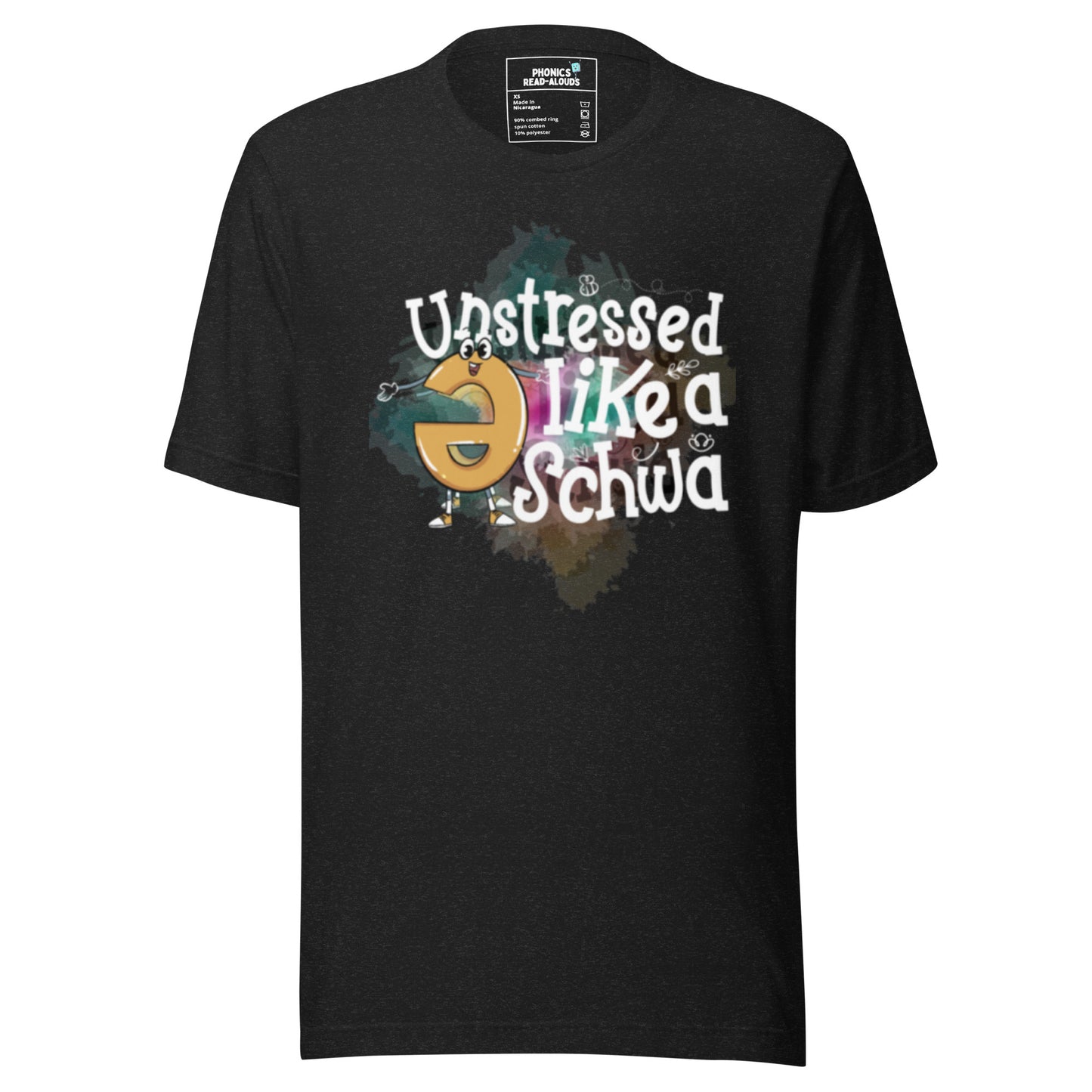Unstressed Like A Schwa Unisex T-Shirt (Black)