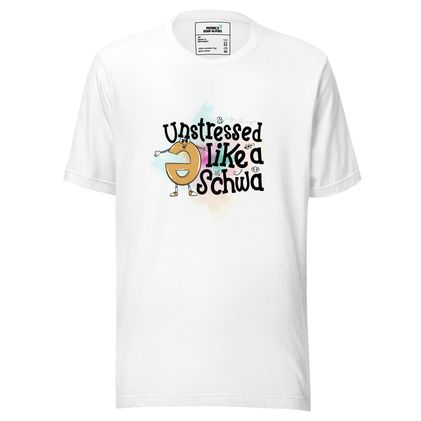 Unstressed Like A Schwa Unisex T-Shirt (White)